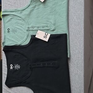 SO Henley Tank Tops
